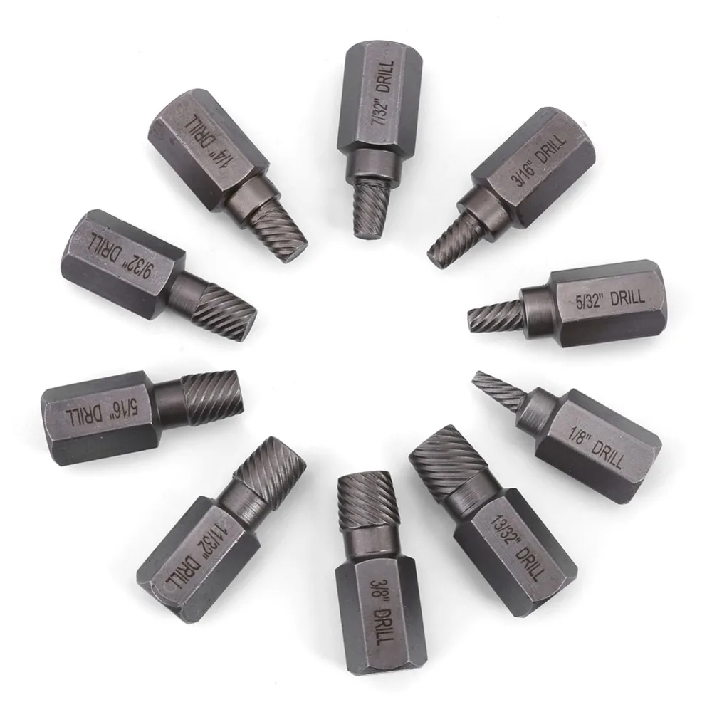 Buy 10Pcs/Box Screw Extractor Set Chromium Vanadium