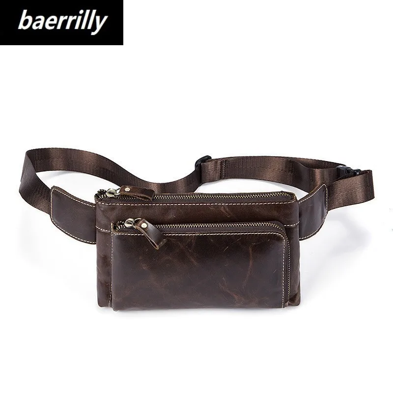 

New Vintage Genuine Leather Casual Multi-functions Bag Men's Leg Waist Pack Phone Tool Kit Organizer Shoulder Bag Messenger Bag