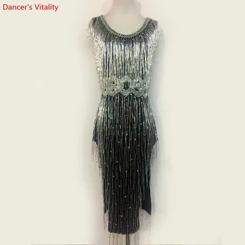 

Custom Made New Style Latin Dance Costume Sexy Tassel Latin Dance Dress For Women Latin Dance Competition Dresses