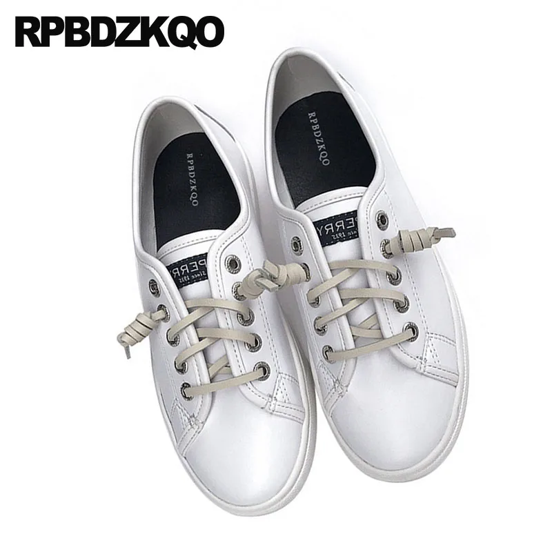 Dames Sneakers De Lacets Chinois À Marche Rond Chine Blanc 2018 Bout Appartements Formateurs Printemps Femmes Chaussures Designer Automne mNvnw80O