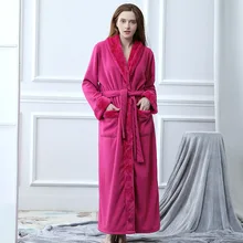 Осенне-зимняя обувь Утепленные длинные модные пары фланель ночная рубашка женские халаты добавить жир коралловые бархатные пижамы