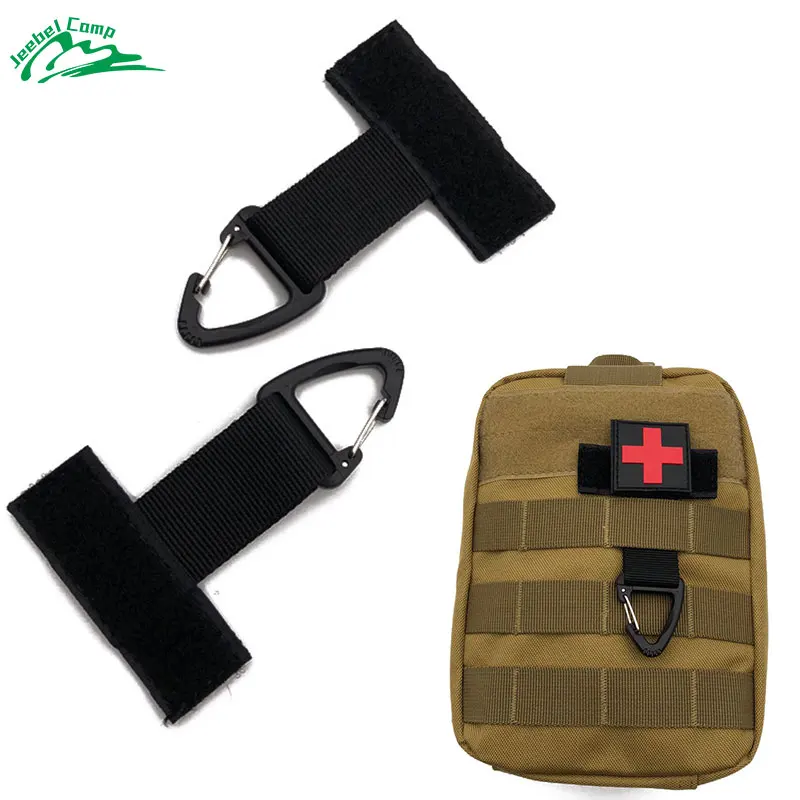 

Jeebel Molle Backpack Hooks Multifunction Nylon Holder Carabiner Keychain Hanging Belt Buckles Chain Camping Hiking Outdoor