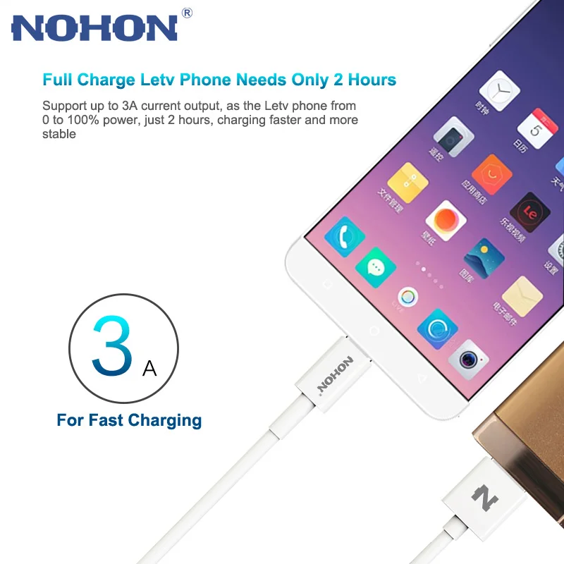 Оригинальный кабель NOHON USB 3 0 Type C 3A для Samsung Xiaomi Nokia LG MacBook Huawei Android Быстрая зарядка