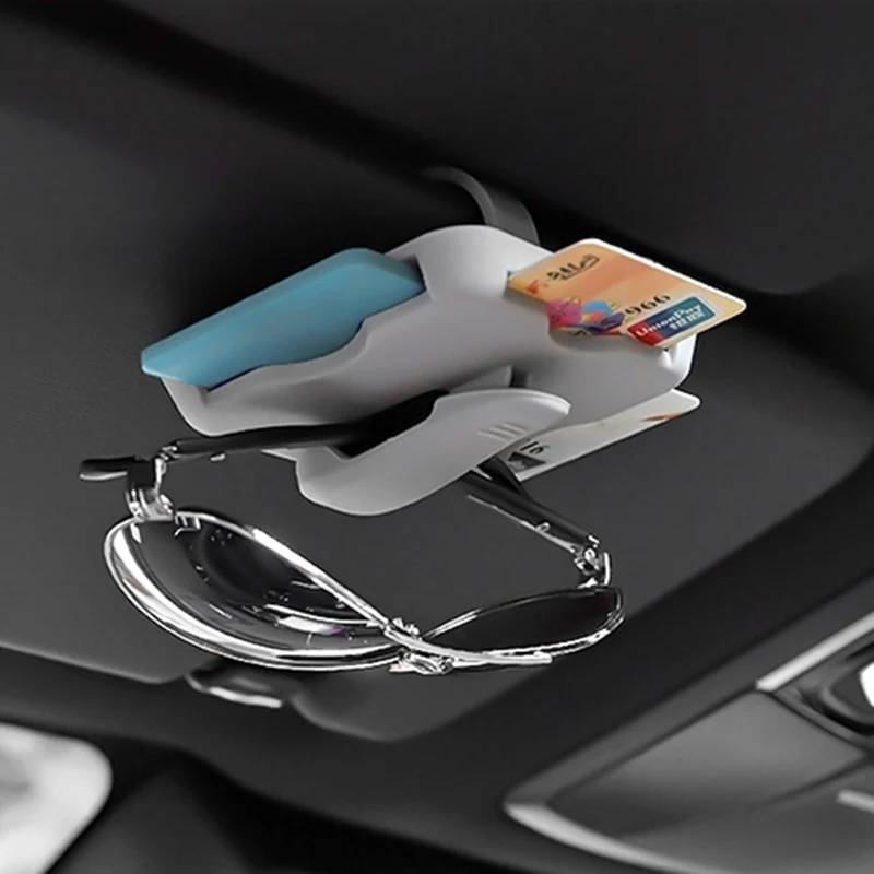 

Universal Car Styling Sun Visor Organizer Card Storage High-speed IC Card Slot Plate Holder Multifunction Sunglasses Clip