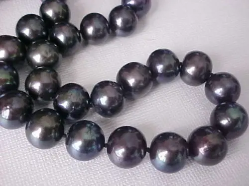 

Free Shipping >>>>> 18" 11-12MM TAHITIAN NATURAL BLACK PEARL NECKLACE 14K/20