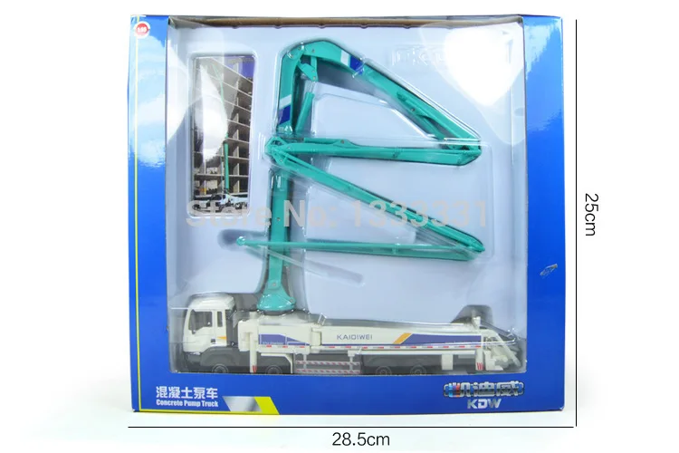 

KDW Super cool alloy Engineering Vehicle model Wholesale children toy cars- concrete pump truck 1:55 kaidiwei similar as siku