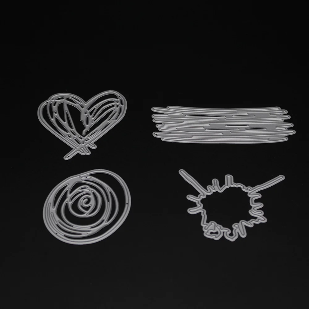 

4pcs/set Heart Ring die cuts,metal die cutting dies in scrapbooking embossing folder suit for cutting machine
