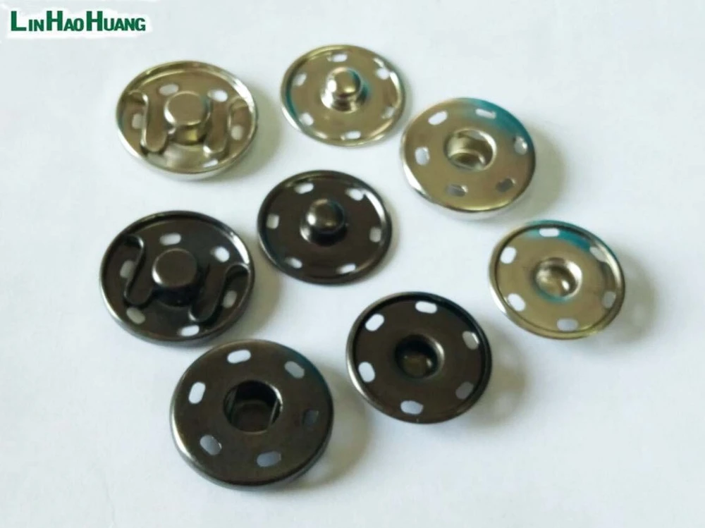 Silver 3 Pieces 21mm Brass Sew-on snap Fasteners