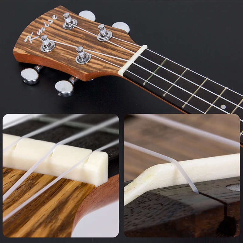 Kmise Tenor Гавайские гитары укулеле Ukelele Uke 4 струны Гавайские гитары 26 дюймов Zebrawood палисандр гриф с Gig Bag