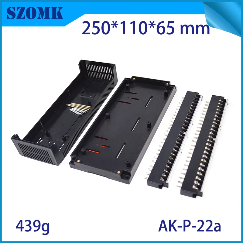 szomk plastic din rail enclosure PLC plastic box for electronics project instrument case junction box (25)