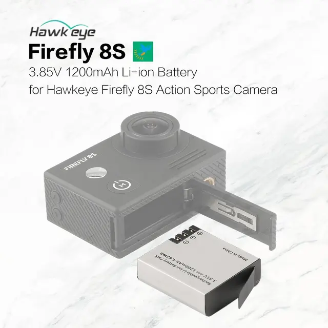 US $5.83 Hawkeye Firefly 8S S009R 3.85V 1200mAh Li-ion Replacement Sports Action WIFI Camera Cam Spare Batte