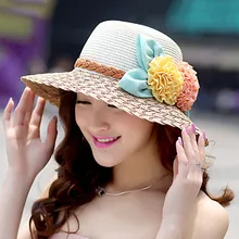 Новая женская Соломенная Шляпа Пляжная летняя широкополая шляпа дышащая модная Солнцезащитная шляпа XD88