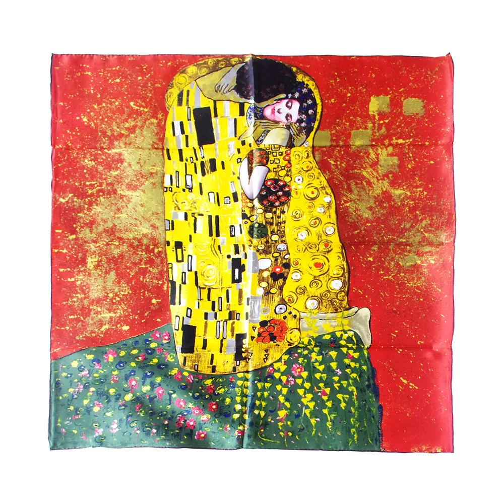 Шарф квадратный из 100% шелка 88 см|art scarf|square scarfbrand shawl |