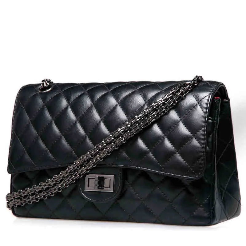 

2018 New Fashion Trend Handbags Elegant Simplicity Shoulder Messenger Bag Korean Leisure Packet Quilted Chain Solid