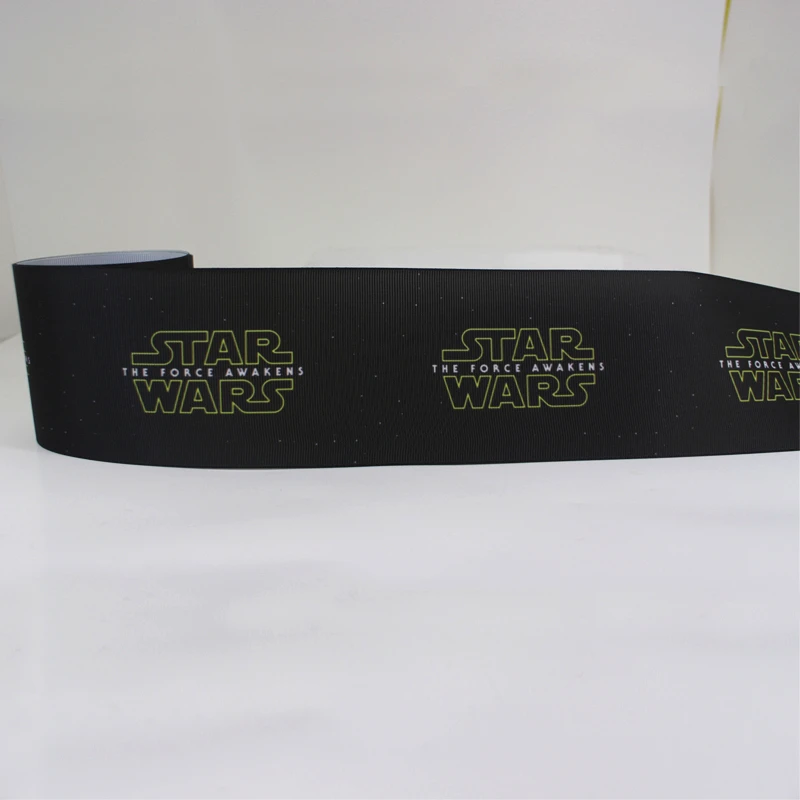 

50yards 7/8" 1" 1.5" 2" 3" 22mm 25mm 38mm 50mm 75mm star wars printed grosgrain ribbon for headband hair bow hair tie