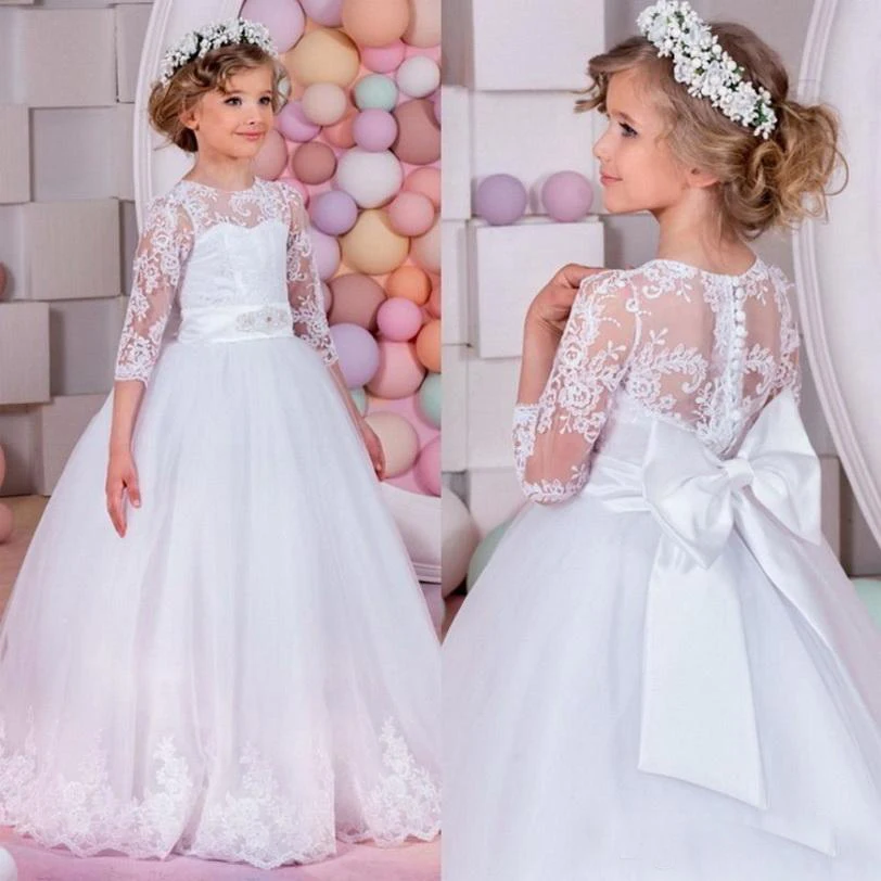 Long Sleeve Flower Girl Dresses for Weddings Mother Daughter Dress Communion Dress Girls Pageant Dresses for Little Girls Glitz Long Sleeve Flower Girl Dresses for Weddings Mother Daughter Dress Communion Dress Girls Pageant Dresses for Little Girls Glitz