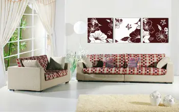 

Big 3pcs home decor abstract white black flower Wall Art picture for living room bedroom wall decor print Painting on Canvas art