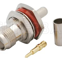 Superbat 10 шт. RP-TNC обжимной разъем(штырь) переборка уплотнительное кольцо RF разъем для коаксиального кабеля RG58 RG142, LMR195