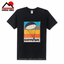 Nuevo Vintage deportes extremos gran venta perfectamente buen avión hombres divertido paracaidismo Skydiving caída libre camiseta regalo camiseta