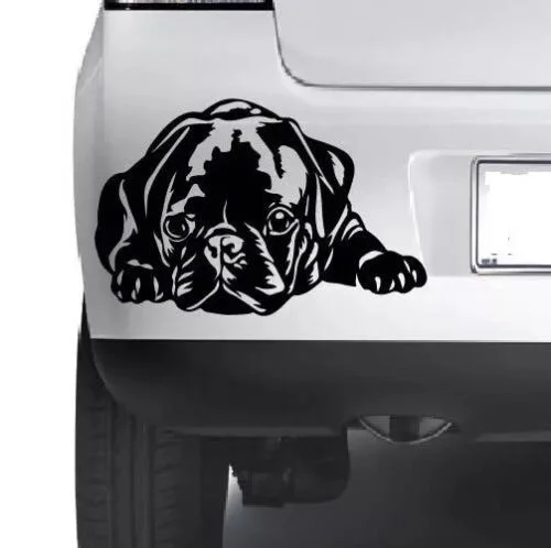 

CUTE PUG DOG MOPS Vinyl Decal Sticker Laptop Window sticker 15cm
