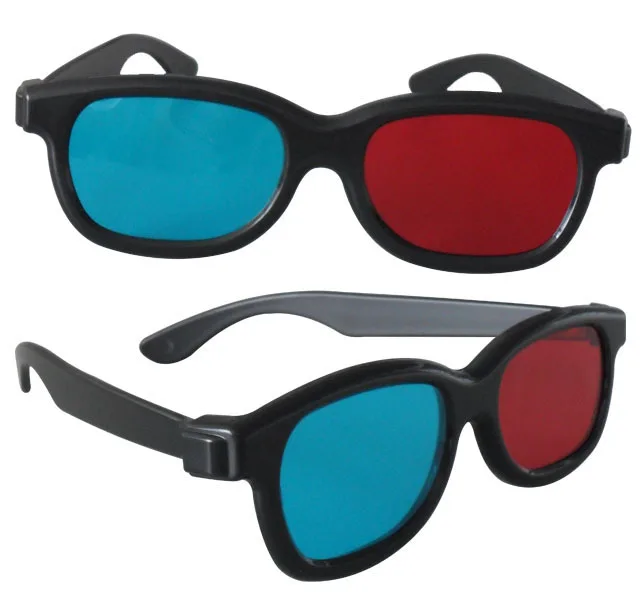 2Pcs/lot Universal Version Blue And Red 3D Glasses Home Use Cheap Price