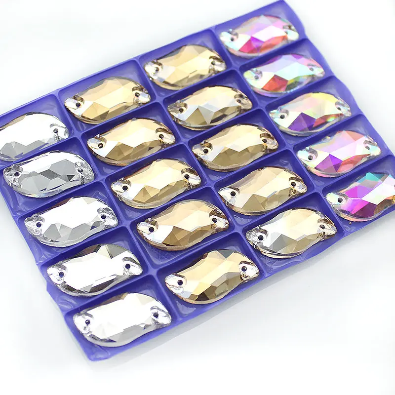 

Silver Base Clear Crystal AB Sew On Stone, Flatback S Shape Rhinestones For DIY Garment,20-100pcs/lot