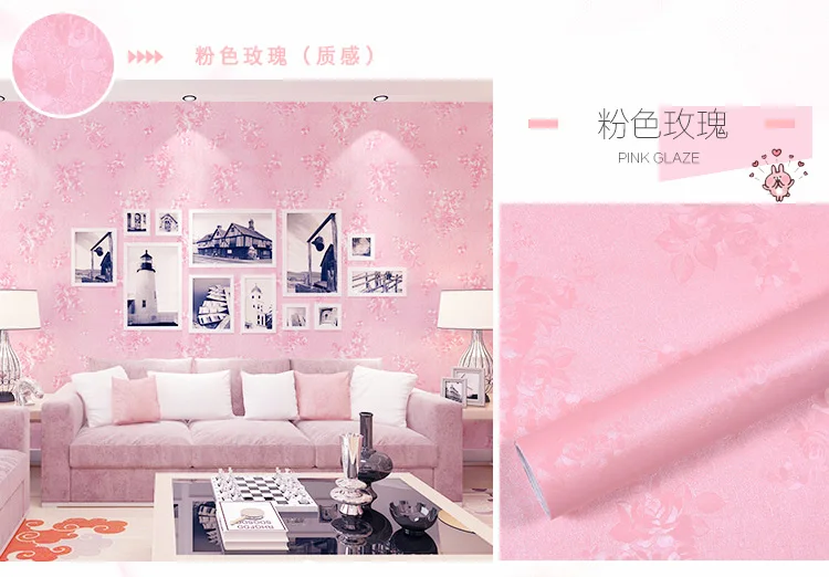 Обои самоклеящиеся для спальни Девушки водонепроницаемые теплые Розовые Обои Для общежития настенные наклейки декоративные настольные шкаф мебель