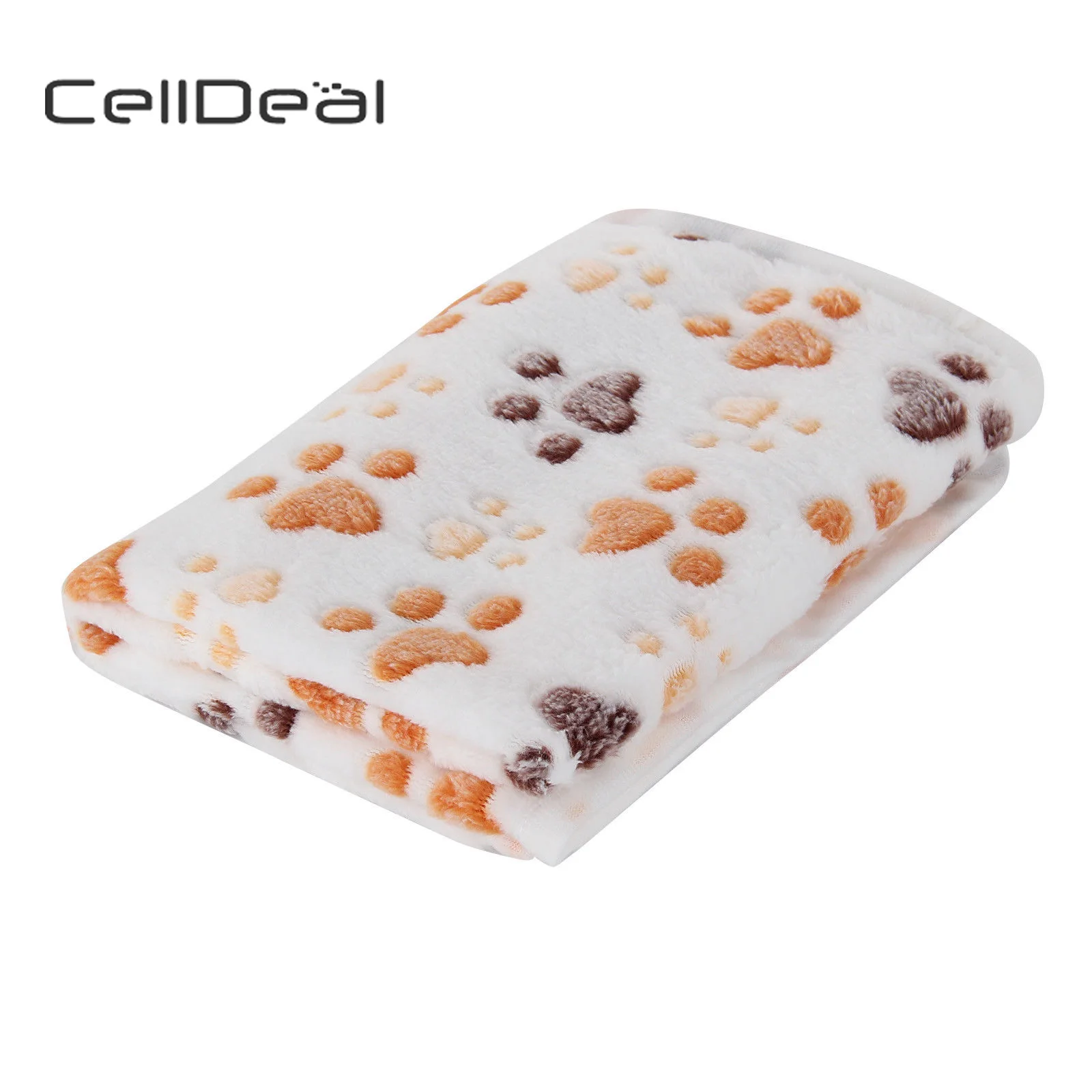 

Pet Dog Puppy Cat Paw Print Fleece Small Large Warm Soft Blanket Beds Mat