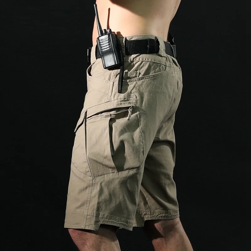 ICPANS тактические повседневные мужские шорты IX7 летние мужские шорты Карго с карманами хлопковые свободные военные тактические шорты Мужская одежда