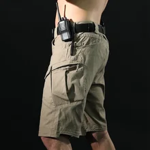 ICPANS тактические повседневные мужские шорты IX7 летние мужские шорты Карго с карманами хлопковые свободные военные тактические шорты Мужская одежда