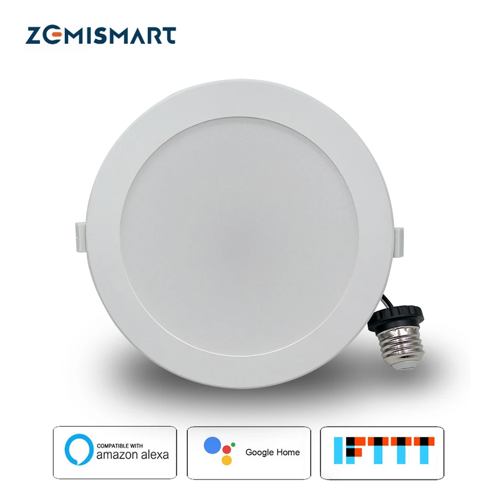 Zemismart US 6 inch WiFi RGB Led Downlight Alexa Google Recessed Lamp