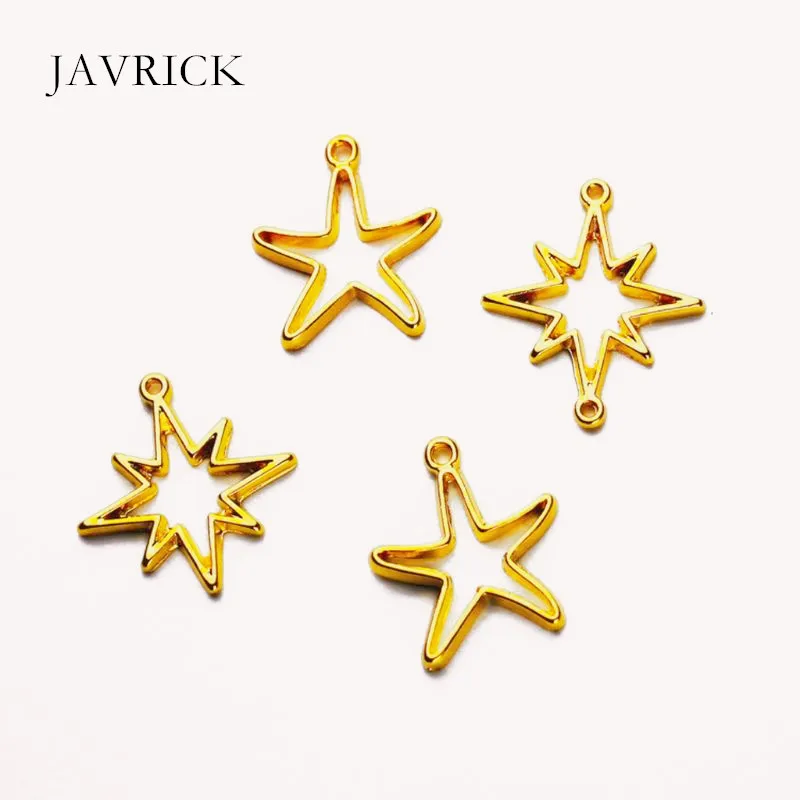 

10Pcs Starfish Starlight Resin Frame Pendant Open Bezel Setting DIY Bracelet Necklace Accessories Jewelry Making