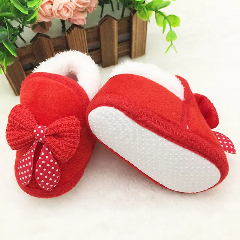 

All Seasons Fashion Cute Girl Crib Shoes 0-18M Cotton Baby Girl Newborn Pram Crib Shoes Winter Warm Toddler Infant Sneaker