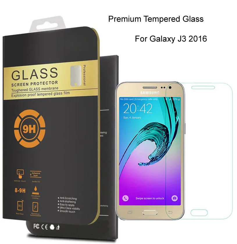 Закаленное стекло пленка ЖК экран протектор для Samsung Galaxy J1 2016 J120F J3 J320 J5 J510 J7 J710 S4 S5