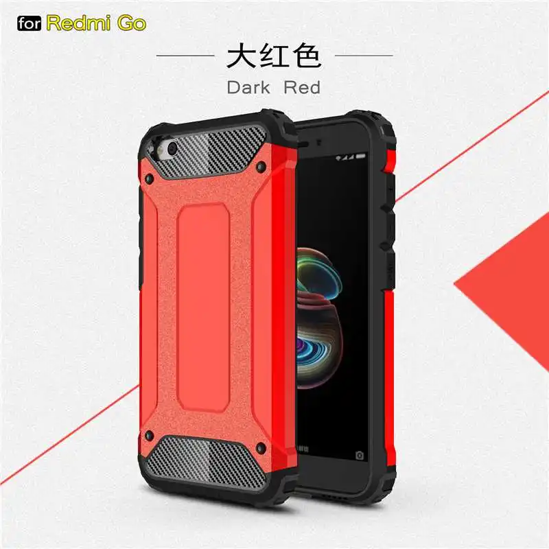 Железная Броня Mokoemi, ударопрочный чехол 5,0 дюйма для Xiaomi Redmi Go, чехол для телефона Xiaomi Redmi Go - Цвет: Red