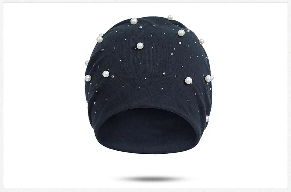 SuperB& G Новые Модные женские осенне-зимние Skullies Beanies Hat Shine Pearl Стразы Beanies шапки шапочка в стиле кэжуал Gorros