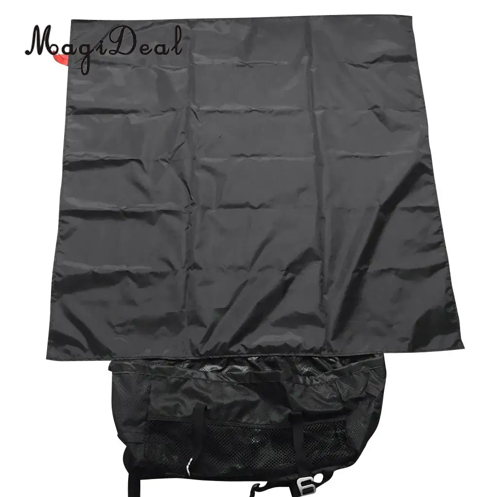 MagiDeal Folding Rock Climbing Rope Bag Backpack with Ground Sheet & Straps Black for Camping Travell Outdoor Sports Equipment