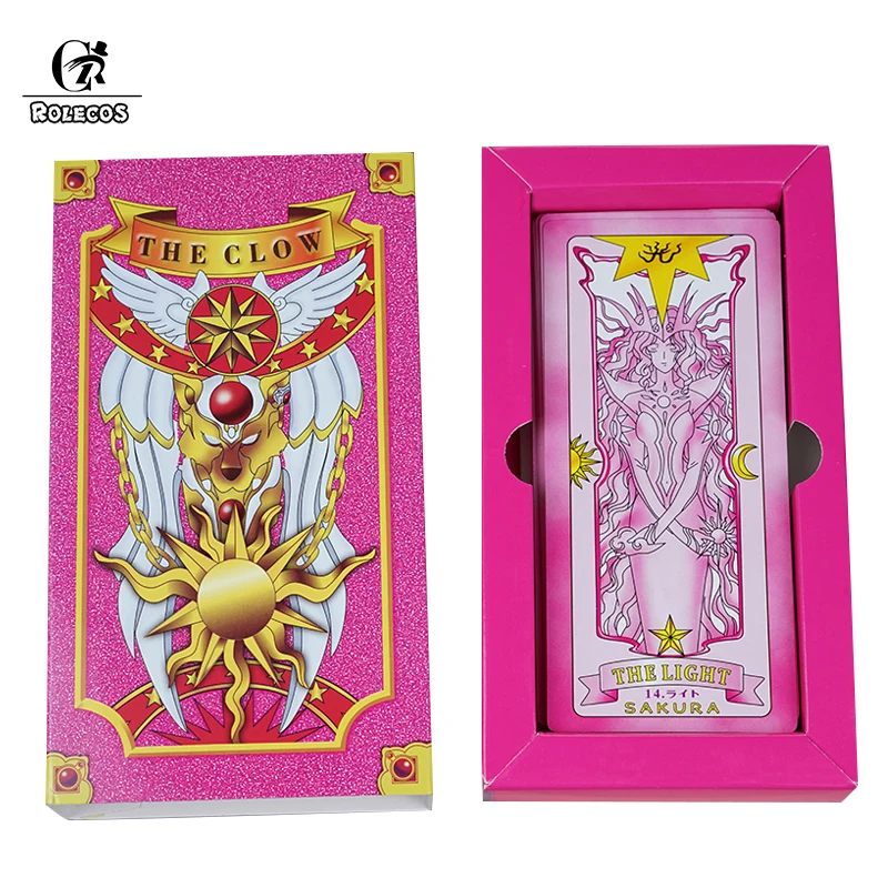 

ROLECOS Cardcaptor Sakura Cosplay Clow Card Clear Card Cosplay Costume Props Sakura 54 Sheets Clow Card Full Sets