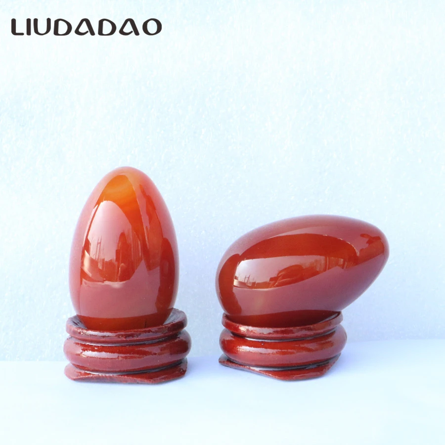 

Undrilled Red Carnelian Yoni Eggs For Women Kegel Exerciser Muscle Tightening Ball Body Care Health Medium Pelvic Floor Massager