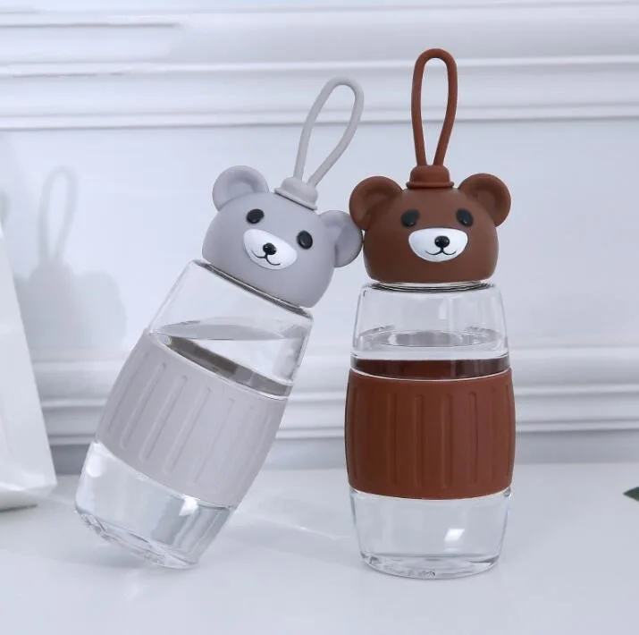 Бутылка для воды с милым мультяшным медведем Спортивная дорожная детская