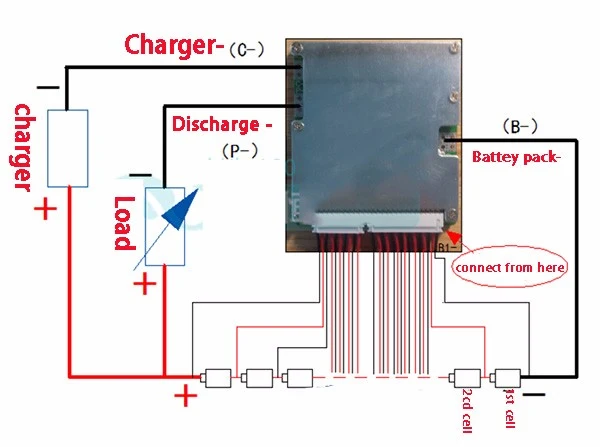 16S 60A версия D LiFePO4 BMS/PCM/PCB батарея Защитная плата для 16 упаковок 18650 w/баланс