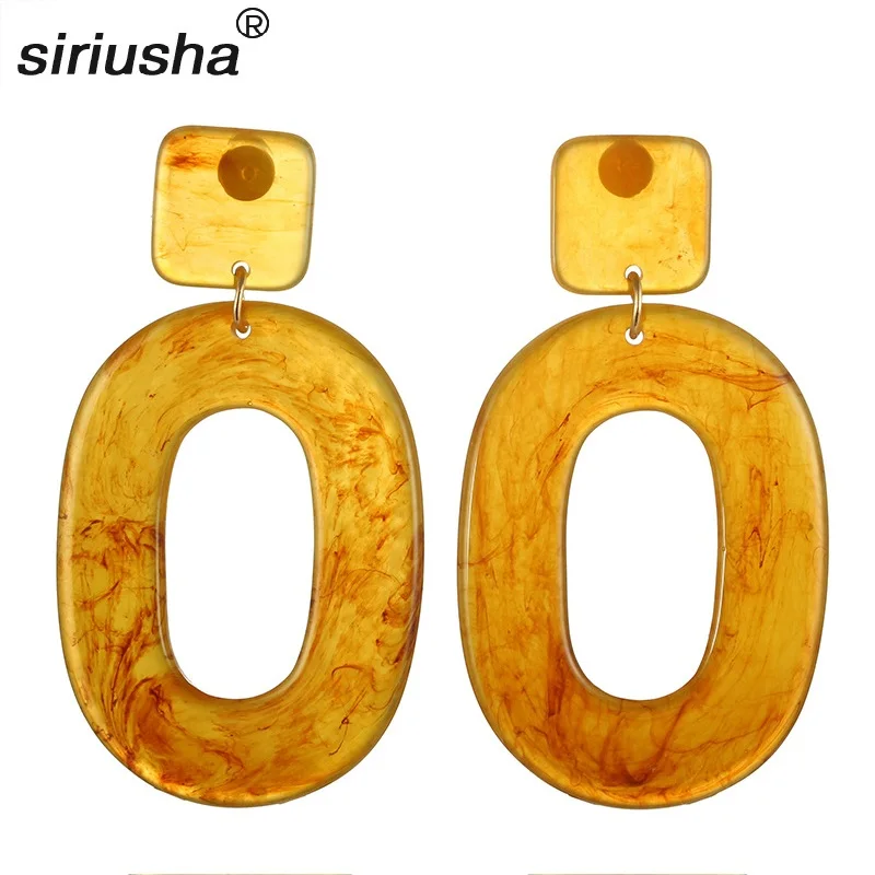 

Wholesale Price Consultation Customer Service Oval Acrylic Earrings Europe and America Simple Acetate Plate Resin Earrings S056