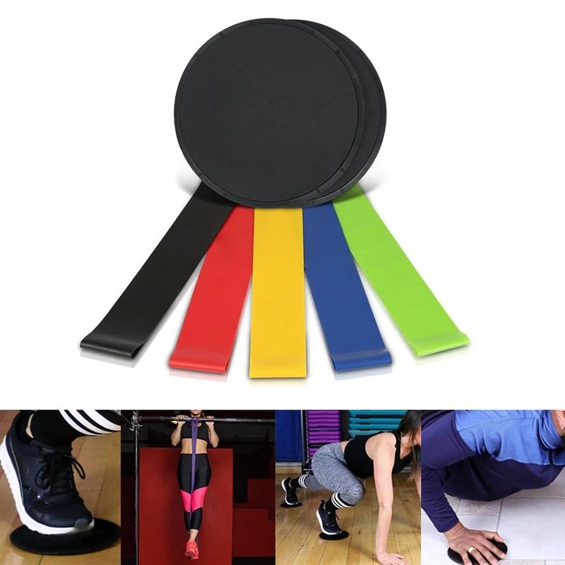 2xFitness Gliding Discs Sliders +5xLevel Resistance