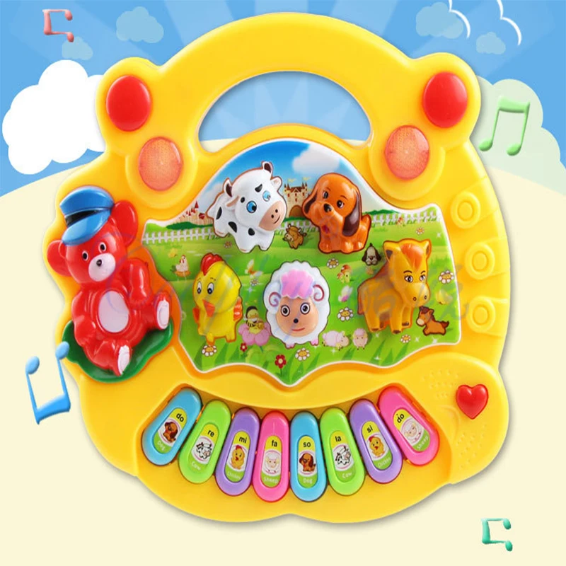 Популярная детская музыкальная игрушка инструмент для фортепиано подарок скотный двор развивающие Музыкальные Развивающие игрушки для