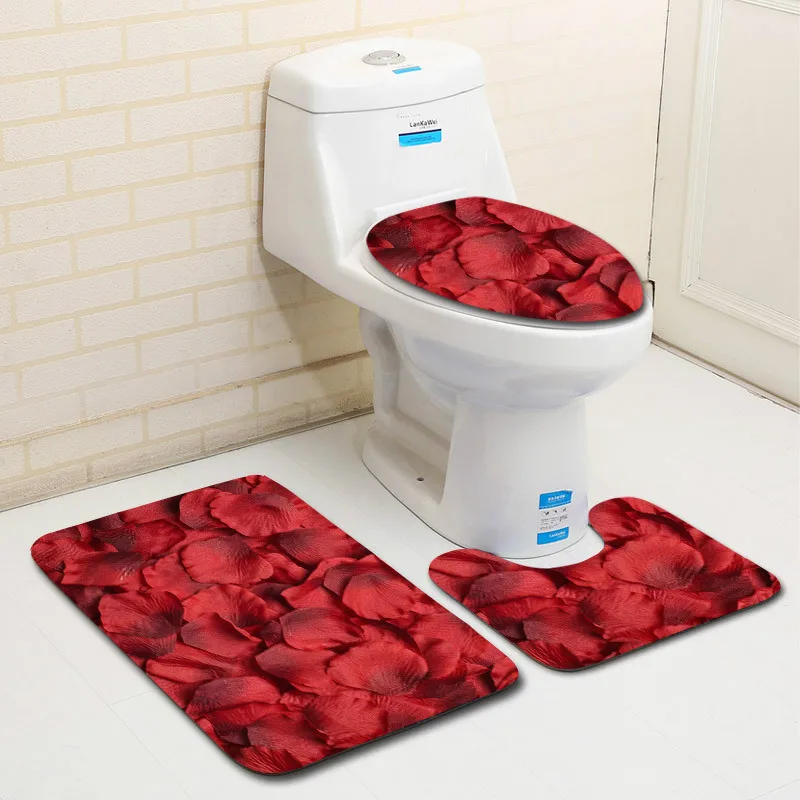 3pcs Anti Slip Bathroom Rug Set Roses Red Drops Petals Pattern Bath Mat Modern Bathroom Mat Non Slip Shower Mat Sets Bath Mats Aliexpress,Hand Work Embroidery Blouse Designs Images