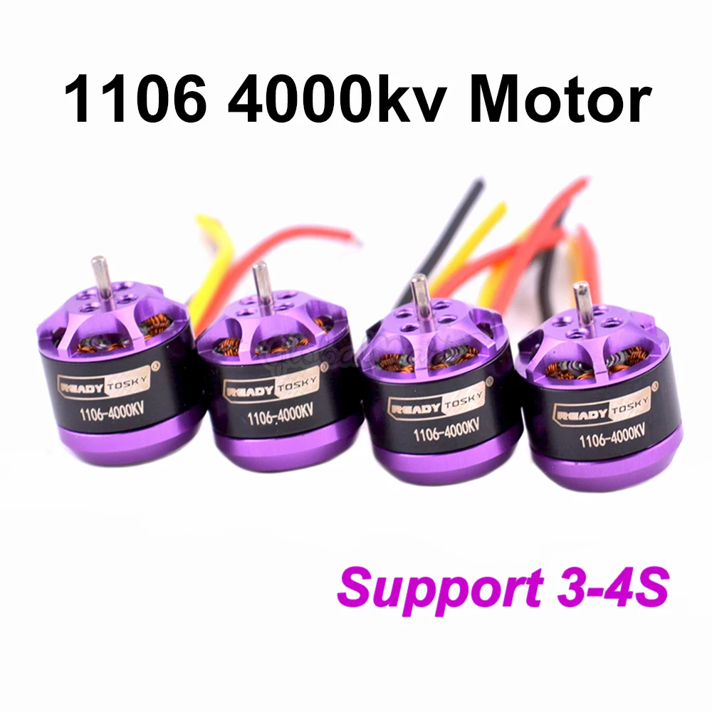 1106 4000KV 3 4S бесщеточный двигатель для 60 мм 70 80 90 100 Мини RC гоночный Дрон FPV