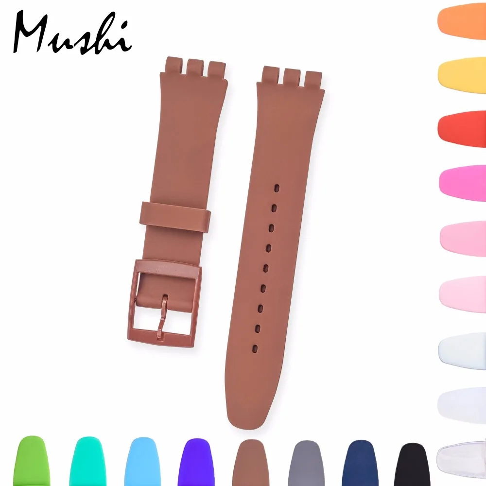 Ремешок силиконовый для часов 17/19/20 мм|watch accessories|20mm rubber strap20mm |