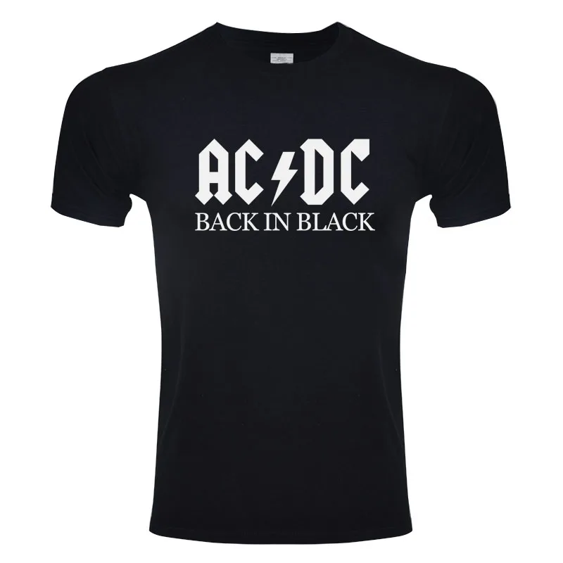 

Second Half Price Camisetas AC/DC band rock T Shirt Mens acdc Graphic T-shirts Print Casual Tshirt O Neck Hip Hop Short Sleeve