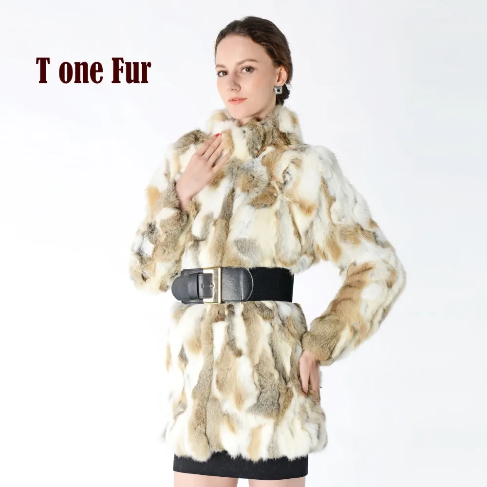 Новое поступление, пальто из натурального кроличьего меха, женская меховая куртка, женская мода, фабричное, хорошее качество, меховое пальто, KNT147