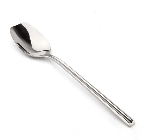 

1PC 304 Stainless Steel Buffet Serving Dessert Spoon Thickness Soup Rice Dinner Spoon Western Restaurant Bar Spoon PK 014